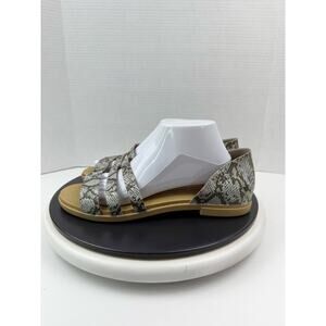 Crocs Tulum Iconic Comfort Women's Size 11 Snake Print Slip On Sandals Slip On‎